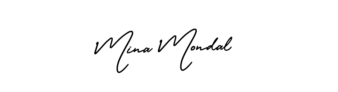 How to Draw Mina Mondal signature style? AmerikaSignatureDemo-Regular is a latest design signature styles for name Mina Mondal. Mina Mondal signature style 3 images and pictures png