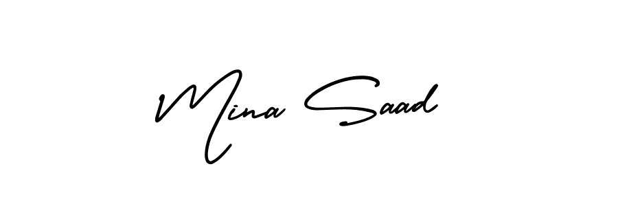 You can use this online signature creator to create a handwritten signature for the name Mina Saad. This is the best online autograph maker. Mina Saad signature style 3 images and pictures png