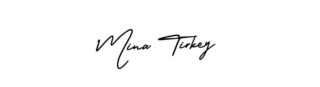 if you are searching for the best signature style for your name Mina Tirkey. so please give up your signature search. here we have designed multiple signature styles  using AmerikaSignatureDemo-Regular. Mina Tirkey signature style 3 images and pictures png