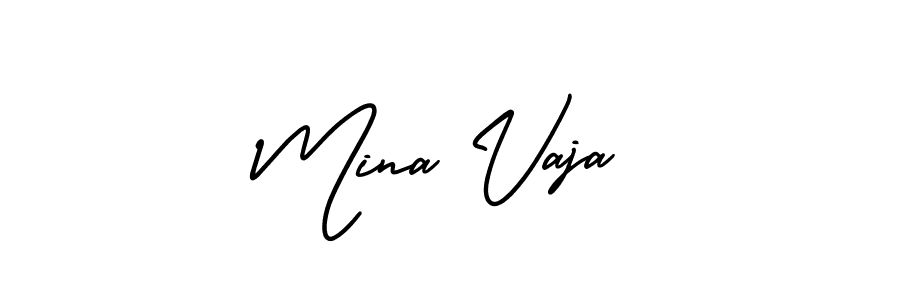 Use a signature maker to create a handwritten signature online. With this signature software, you can design (AmerikaSignatureDemo-Regular) your own signature for name Mina Vaja. Mina Vaja signature style 3 images and pictures png