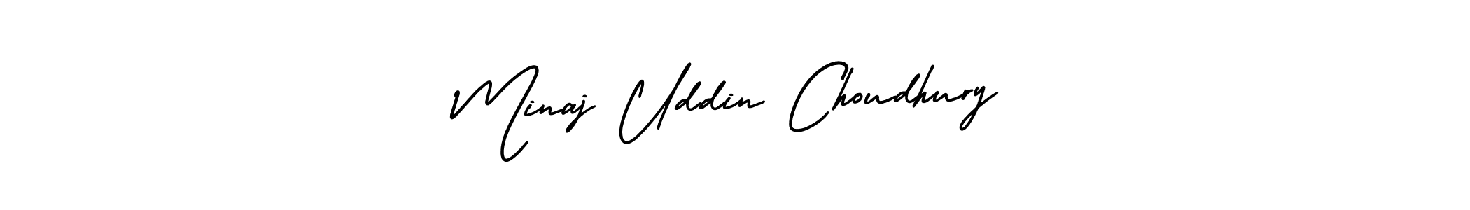 The best way (AmerikaSignatureDemo-Regular) to make a short signature is to pick only two or three words in your name. The name Minaj Uddin Choudhury include a total of six letters. For converting this name. Minaj Uddin Choudhury signature style 3 images and pictures png