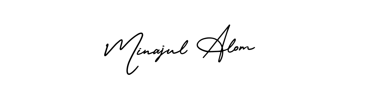 AmerikaSignatureDemo-Regular is a professional signature style that is perfect for those who want to add a touch of class to their signature. It is also a great choice for those who want to make their signature more unique. Get Minajul Alom name to fancy signature for free. Minajul Alom signature style 3 images and pictures png