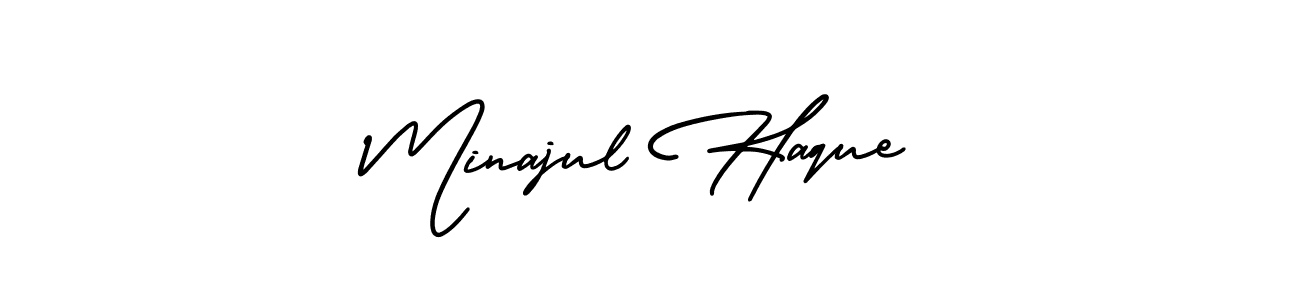 It looks lik you need a new signature style for name Minajul Haque. Design unique handwritten (AmerikaSignatureDemo-Regular) signature with our free signature maker in just a few clicks. Minajul Haque signature style 3 images and pictures png