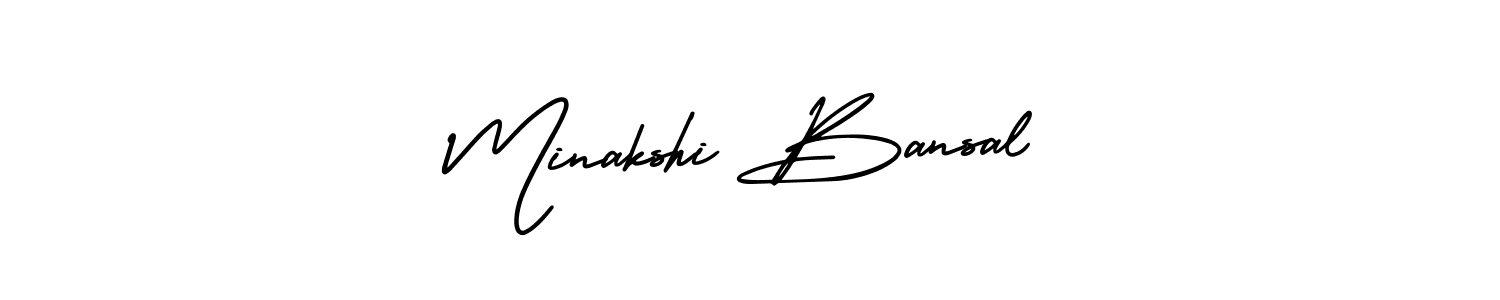Create a beautiful signature design for name Minakshi Bansal. With this signature (AmerikaSignatureDemo-Regular) fonts, you can make a handwritten signature for free. Minakshi Bansal signature style 3 images and pictures png