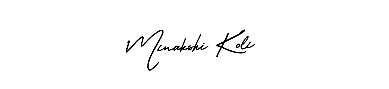 Create a beautiful signature design for name Minakshi Koli. With this signature (AmerikaSignatureDemo-Regular) fonts, you can make a handwritten signature for free. Minakshi Koli signature style 3 images and pictures png