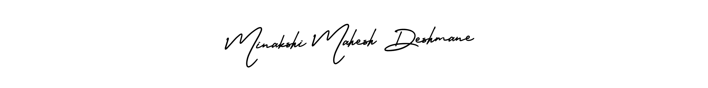 Design your own signature with our free online signature maker. With this signature software, you can create a handwritten (AmerikaSignatureDemo-Regular) signature for name Minakshi Mahesh Deshmane. Minakshi Mahesh Deshmane signature style 3 images and pictures png