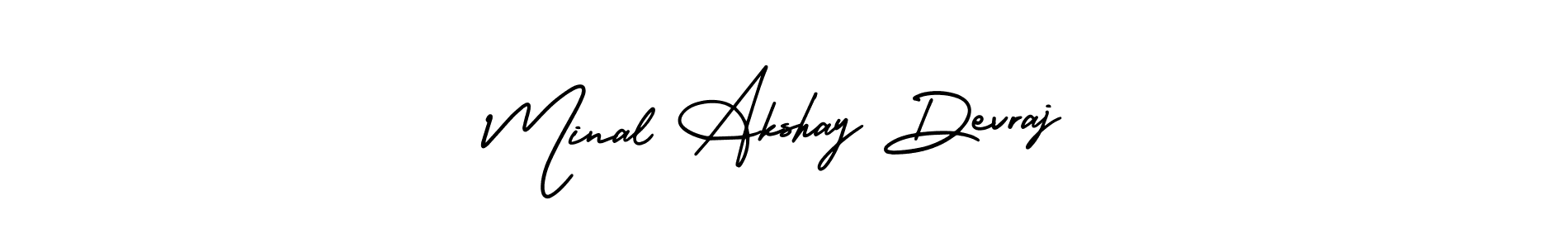 Design your own signature with our free online signature maker. With this signature software, you can create a handwritten (AmerikaSignatureDemo-Regular) signature for name Minal Akshay Devraj. Minal Akshay Devraj signature style 3 images and pictures png