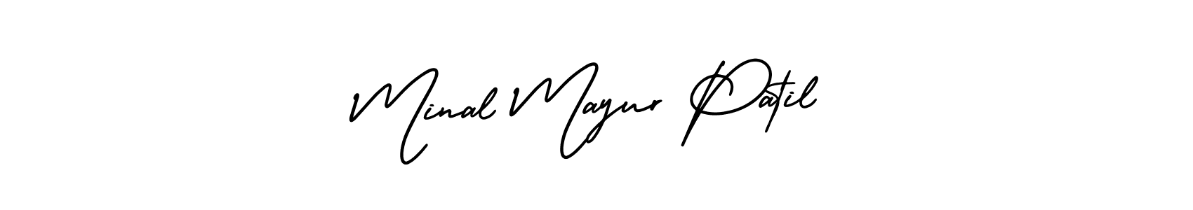 Similarly AmerikaSignatureDemo-Regular is the best handwritten signature design. Signature creator online .You can use it as an online autograph creator for name Minal Mayur Patil. Minal Mayur Patil signature style 3 images and pictures png