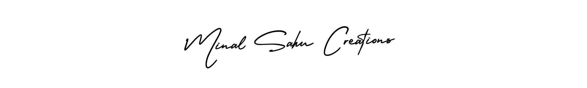 Create a beautiful signature design for name Minal Sahu Creations. With this signature (AmerikaSignatureDemo-Regular) fonts, you can make a handwritten signature for free. Minal Sahu Creations signature style 3 images and pictures png