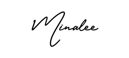 Looking for an artistic signature for Minalee? The AmerikaSignatureDemo-Regular calligraphy style gives a sophisticated flow suitable for business cards and emails. Minalee signature style 3 images and pictures png