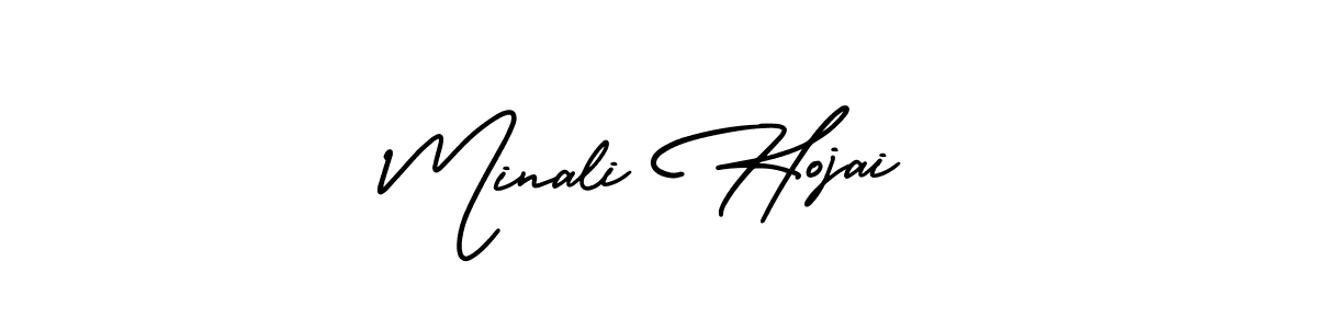 Similarly AmerikaSignatureDemo-Regular is the best handwritten signature design. Signature creator online .You can use it as an online autograph creator for name Minali Hojai. Minali Hojai signature style 3 images and pictures png