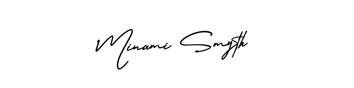 AmerikaSignatureDemo-Regular is a professional signature style that is perfect for those who want to add a touch of class to their signature. It is also a great choice for those who want to make their signature more unique. Get Minami Smyth name to fancy signature for free. Minami Smyth signature style 3 images and pictures png