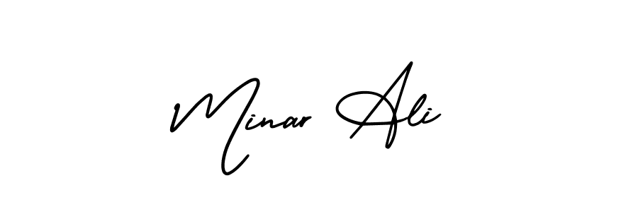 Also You can easily find your signature by using the search form. We will create Minar Ali name handwritten signature images for you free of cost using AmerikaSignatureDemo-Regular sign style. Minar Ali signature style 3 images and pictures png