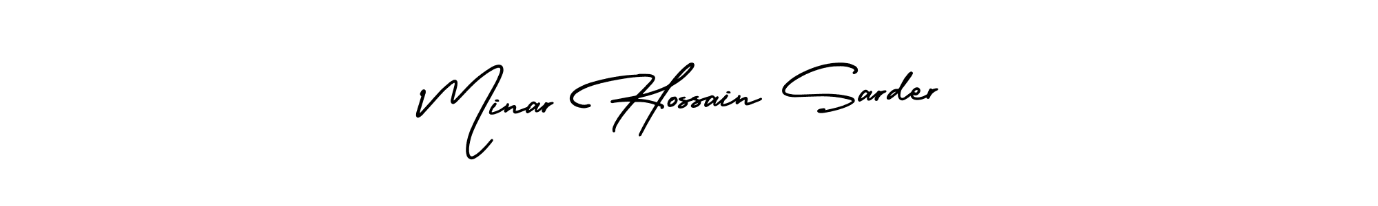 It looks lik you need a new signature style for name Minar Hossain Sarder. Design unique handwritten (AmerikaSignatureDemo-Regular) signature with our free signature maker in just a few clicks. Minar Hossain Sarder signature style 3 images and pictures png