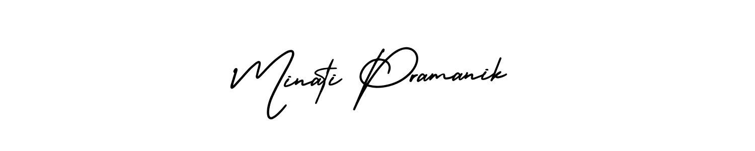 if you are searching for the best signature style for your name Minati Pramanik. so please give up your signature search. here we have designed multiple signature styles  using AmerikaSignatureDemo-Regular. Minati Pramanik signature style 3 images and pictures png