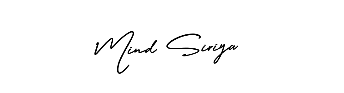 It looks lik you need a new signature style for name Mind Siriya. Design unique handwritten (AmerikaSignatureDemo-Regular) signature with our free signature maker in just a few clicks. Mind Siriya signature style 3 images and pictures png