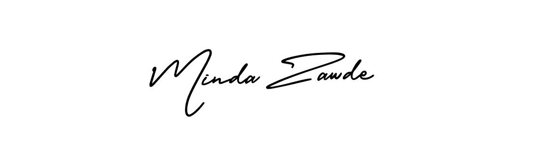 if you are searching for the best signature style for your name Minda Zawde. so please give up your signature search. here we have designed multiple signature styles  using AmerikaSignatureDemo-Regular. Minda Zawde signature style 3 images and pictures png