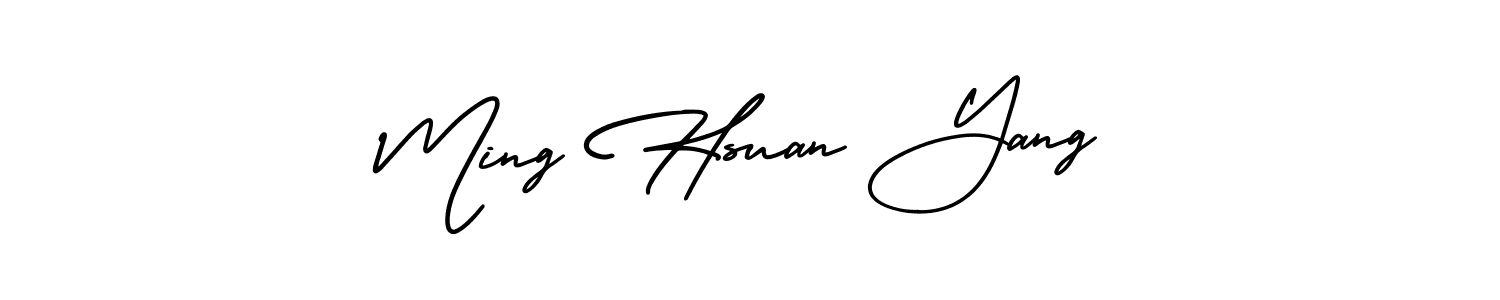 Create a beautiful signature design for name Ming Hsuan Yang. With this signature (AmerikaSignatureDemo-Regular) fonts, you can make a handwritten signature for free. Ming Hsuan Yang signature style 3 images and pictures png