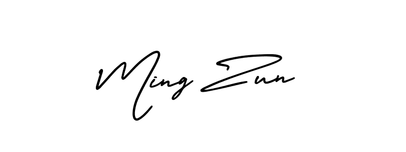 if you are searching for the best signature style for your name Ming Zun. so please give up your signature search. here we have designed multiple signature styles  using AmerikaSignatureDemo-Regular. Ming Zun signature style 3 images and pictures png