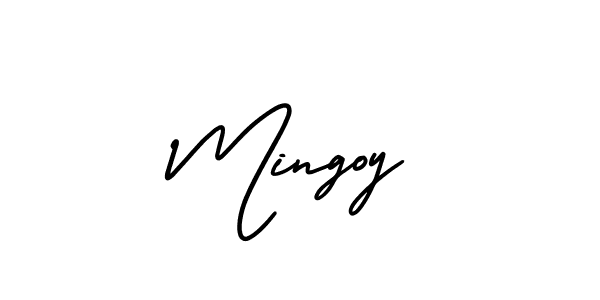 It looks lik you need a new signature style for name Mingoy. Design unique handwritten (AmerikaSignatureDemo-Regular) signature with our free signature maker in just a few clicks. Mingoy signature style 3 images and pictures png