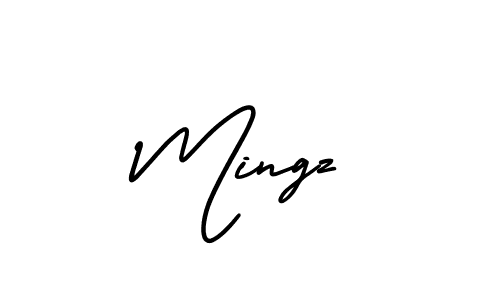 Create a beautiful signature design for name Mingz. With this signature (AmerikaSignatureDemo-Regular) fonts, you can make a handwritten signature for free. Mingz signature style 3 images and pictures png