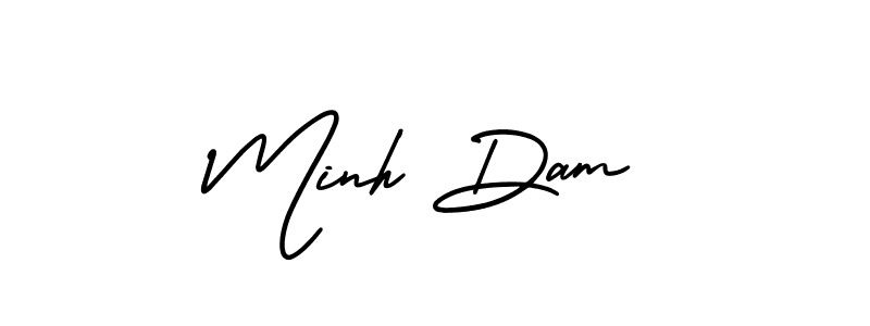 Check out images of Autograph of Minh Dam name. Actor Minh Dam Signature Style. AmerikaSignatureDemo-Regular is a professional sign style online. Minh Dam signature style 3 images and pictures png