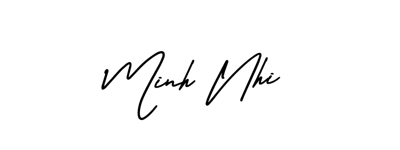 Also we have Minh Nhi name is the best signature style. Create professional handwritten signature collection using AmerikaSignatureDemo-Regular autograph style. Minh Nhi signature style 3 images and pictures png