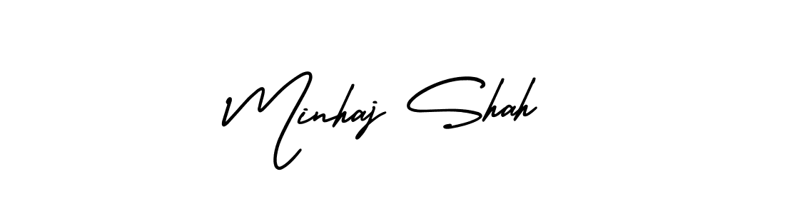 Design your own signature with our free online signature maker. With this signature software, you can create a handwritten (AmerikaSignatureDemo-Regular) signature for name Minhaj Shah. Minhaj Shah signature style 3 images and pictures png