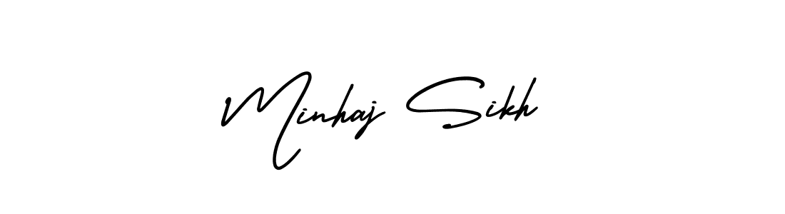 Design your own signature with our free online signature maker. With this signature software, you can create a handwritten (AmerikaSignatureDemo-Regular) signature for name Minhaj Sikh. Minhaj Sikh signature style 3 images and pictures png