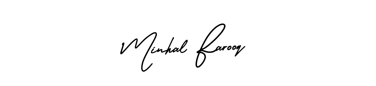 Check out images of Autograph of Minhal Farooq name. Actor Minhal Farooq Signature Style. AmerikaSignatureDemo-Regular is a professional sign style online. Minhal Farooq signature style 3 images and pictures png