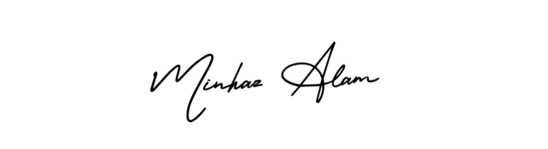 Use a signature maker to create a handwritten signature online. With this signature software, you can design (AmerikaSignatureDemo-Regular) your own signature for name Minhaz Alam. Minhaz Alam signature style 3 images and pictures png