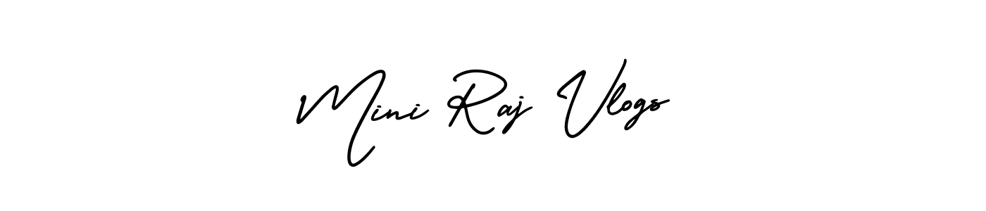 Similarly AmerikaSignatureDemo-Regular is the best handwritten signature design. Signature creator online .You can use it as an online autograph creator for name Mini Raj Vlogs. Mini Raj Vlogs signature style 3 images and pictures png