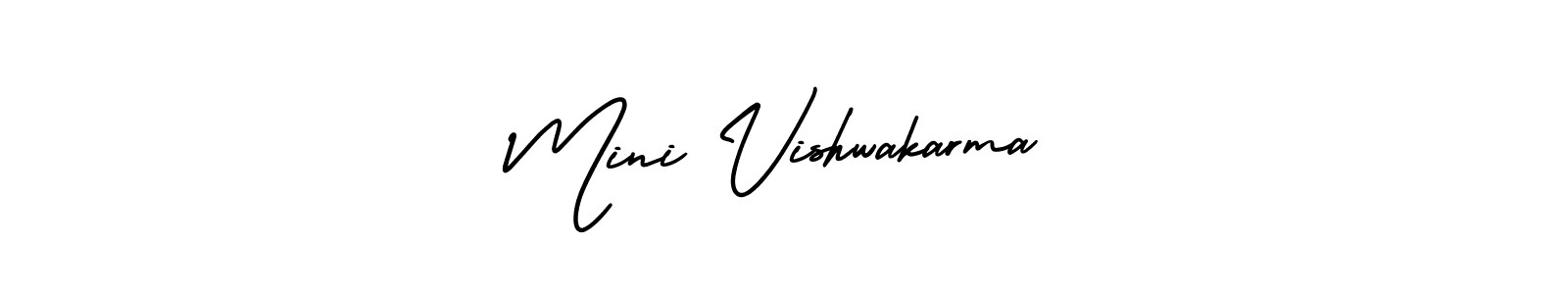 Design your own signature with our free online signature maker. With this signature software, you can create a handwritten (AmerikaSignatureDemo-Regular) signature for name Mini Vishwakarma. Mini Vishwakarma signature style 3 images and pictures png
