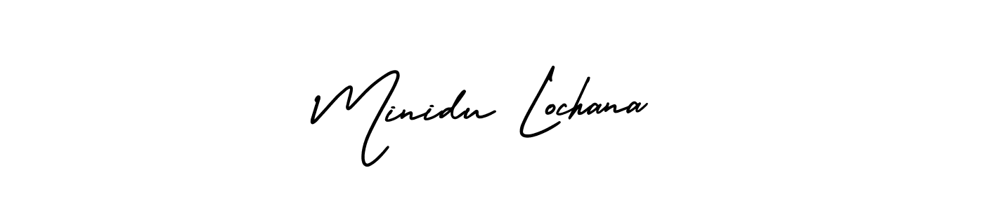 How to Draw Minidu Lochana signature style? AmerikaSignatureDemo-Regular is a latest design signature styles for name Minidu Lochana. Minidu Lochana signature style 3 images and pictures png