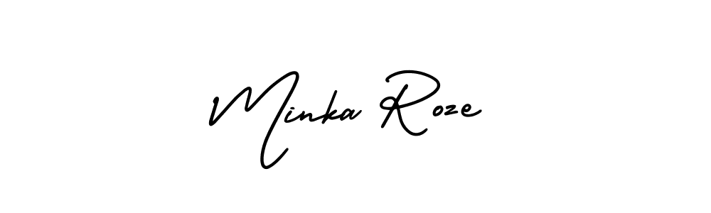 Best and Professional Signature Style for Minka Roze. AmerikaSignatureDemo-Regular Best Signature Style Collection. Minka Roze signature style 3 images and pictures png