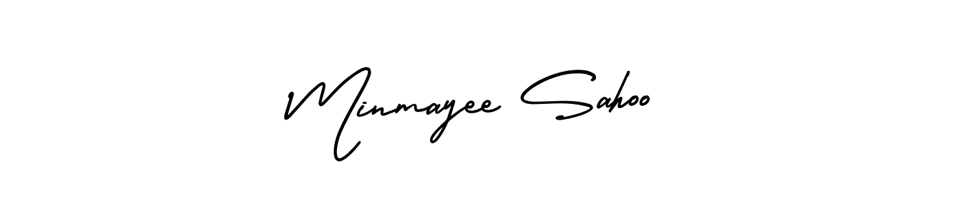 if you are searching for the best signature style for your name Minmayee Sahoo. so please give up your signature search. here we have designed multiple signature styles  using AmerikaSignatureDemo-Regular. Minmayee Sahoo signature style 3 images and pictures png