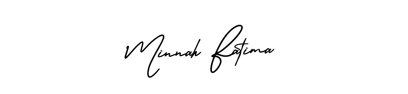 AmerikaSignatureDemo-Regular is a professional signature style that is perfect for those who want to add a touch of class to their signature. It is also a great choice for those who want to make their signature more unique. Get Minnah Fatima name to fancy signature for free. Minnah Fatima signature style 3 images and pictures png