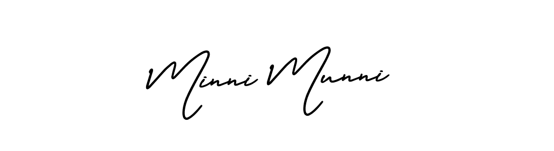 Minni Munni stylish signature style. Best Handwritten Sign (AmerikaSignatureDemo-Regular) for my name. Handwritten Signature Collection Ideas for my name Minni Munni. Minni Munni signature style 3 images and pictures png