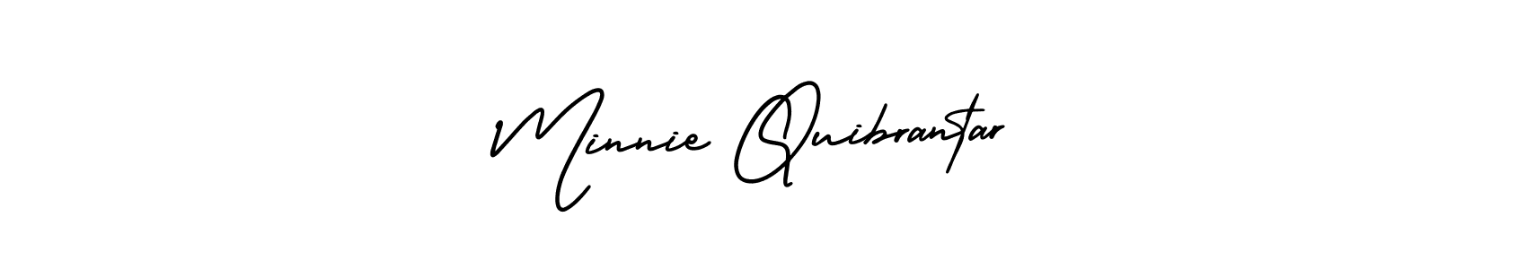 Make a short Minnie Quibrantar signature style. Manage your documents anywhere anytime using AmerikaSignatureDemo-Regular. Create and add eSignatures, submit forms, share and send files easily. Minnie Quibrantar signature style 3 images and pictures png