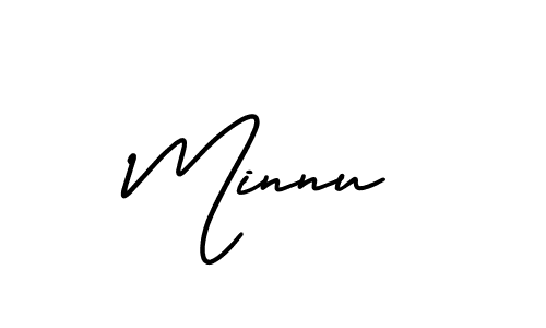 Make a beautiful signature design for name Minnu. With this signature (AmerikaSignatureDemo-Regular) style, you can create a handwritten signature for free. Minnu signature style 3 images and pictures png