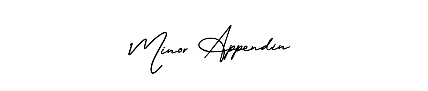 Make a beautiful signature design for name Minor Appendin. With this signature (AmerikaSignatureDemo-Regular) style, you can create a handwritten signature for free. Minor Appendin signature style 3 images and pictures png