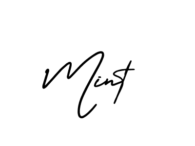 Design your own signature with our free online signature maker. With this signature software, you can create a handwritten (AmerikaSignatureDemo-Regular) signature for name Mint. Mint signature style 3 images and pictures png