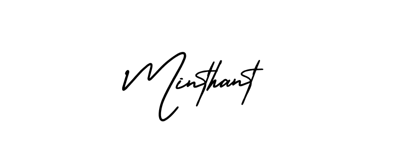 if you are searching for the best signature style for your name Minthant. so please give up your signature search. here we have designed multiple signature styles  using AmerikaSignatureDemo-Regular. Minthant signature style 3 images and pictures png