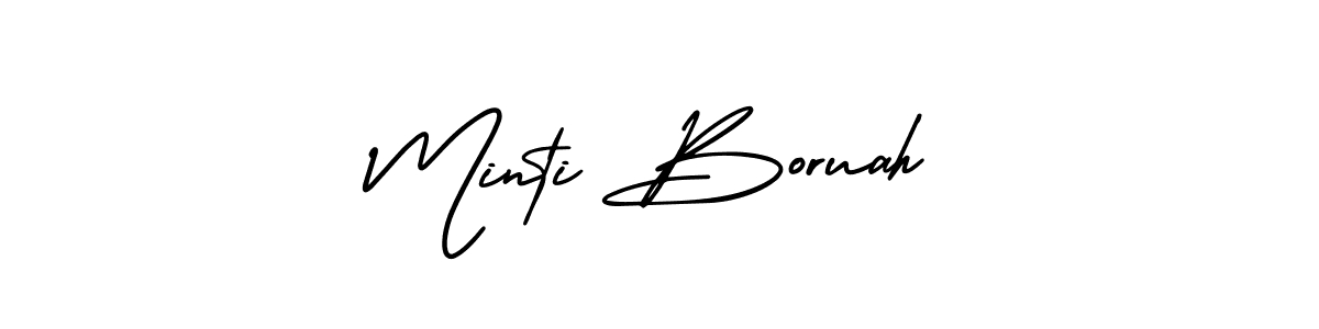 Make a beautiful signature design for name Minti Boruah. With this signature (AmerikaSignatureDemo-Regular) style, you can create a handwritten signature for free. Minti Boruah signature style 3 images and pictures png