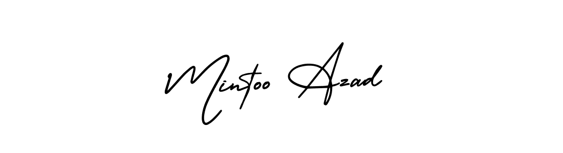 How to make Mintoo Azad name signature. Use AmerikaSignatureDemo-Regular style for creating short signs online. This is the latest handwritten sign. Mintoo Azad signature style 3 images and pictures png