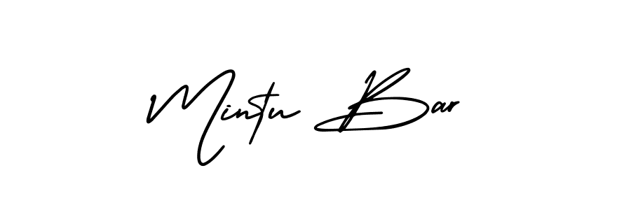 Design your own signature with our free online signature maker. With this signature software, you can create a handwritten (AmerikaSignatureDemo-Regular) signature for name Mintu Bar. Mintu Bar signature style 3 images and pictures png