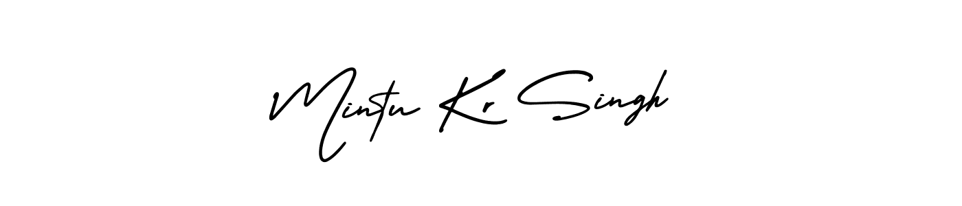 You should practise on your own different ways (AmerikaSignatureDemo-Regular) to write your name (Mintu Kr Singh) in signature. don't let someone else do it for you. Mintu Kr Singh signature style 3 images and pictures png