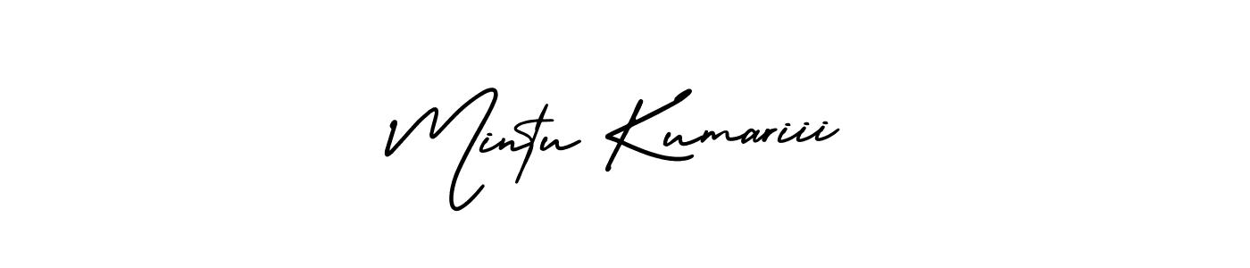 Also we have Mintu Kumariii name is the best signature style. Create professional handwritten signature collection using AmerikaSignatureDemo-Regular autograph style. Mintu Kumariii signature style 3 images and pictures png