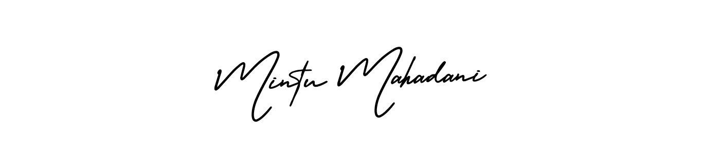 Use a signature maker to create a handwritten signature online. With this signature software, you can design (AmerikaSignatureDemo-Regular) your own signature for name Mintu Mahadani. Mintu Mahadani signature style 3 images and pictures png