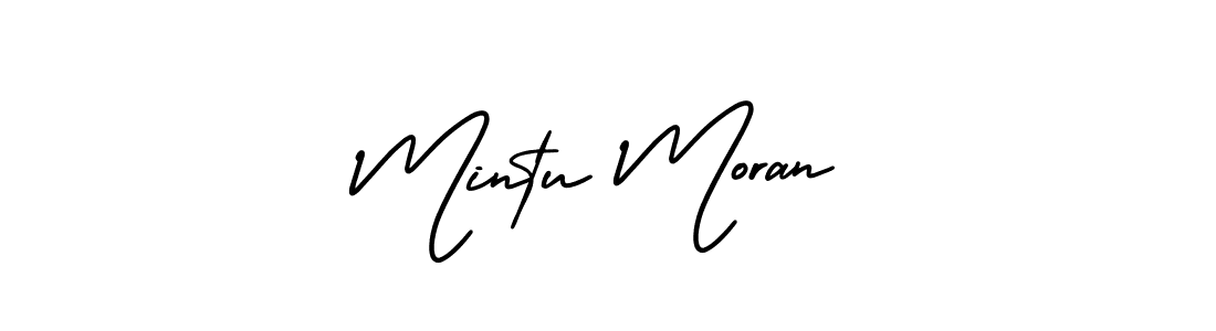 Use a signature maker to create a handwritten signature online. With this signature software, you can design (AmerikaSignatureDemo-Regular) your own signature for name Mintu Moran. Mintu Moran signature style 3 images and pictures png